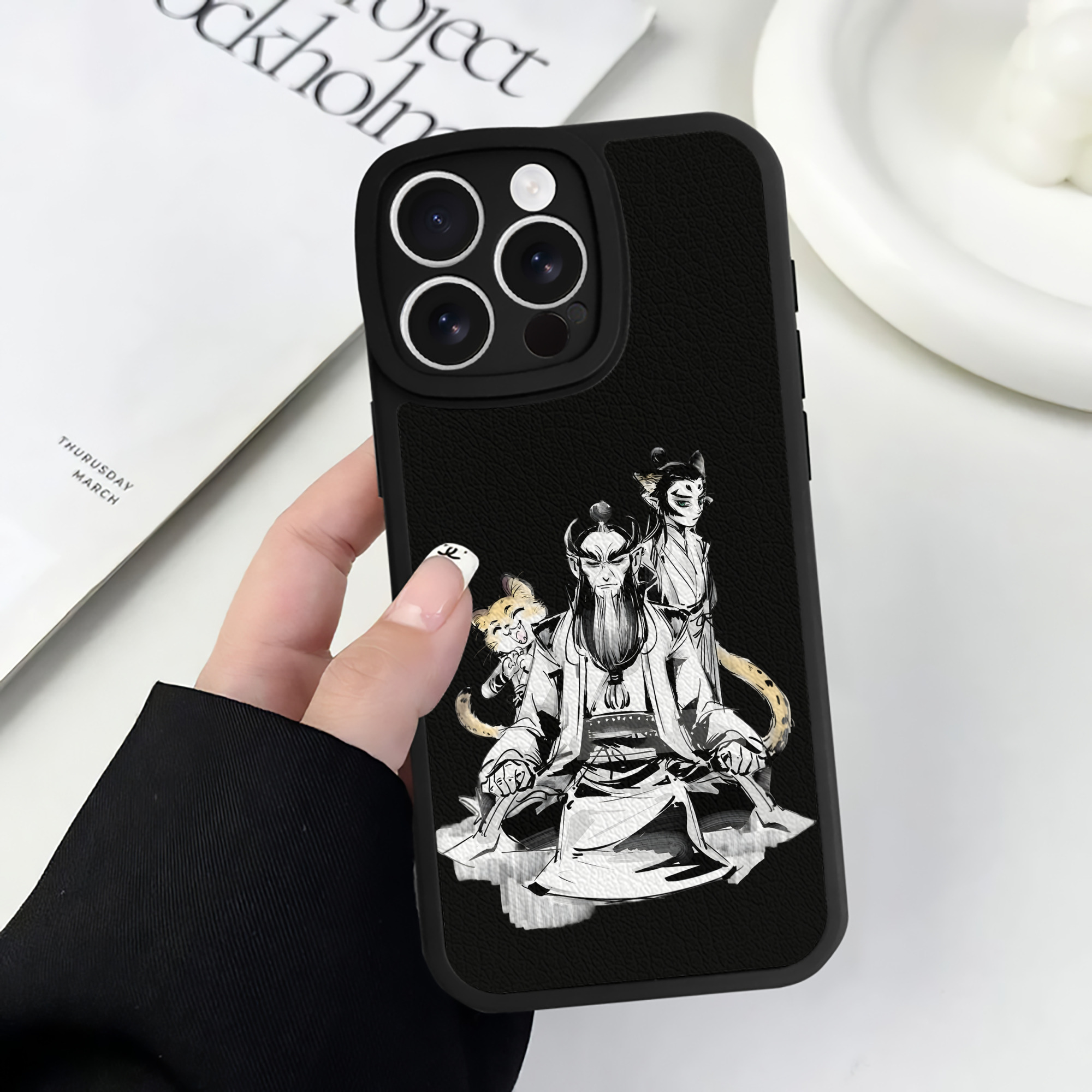 （画像用） Ne Zha 2 ナタ 魔童の大暴れ 【iPhone 16シリーズ対応】シリコンスマホケース（レザー調） 材質：シリコン